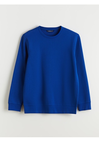 Lcwaıkıkı Basic Lacivert Bisiklet Yaka Erkek Kalın Sweatshirt