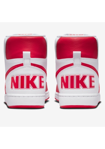 Nike Terminatör High Sneaker White Red Lethar Hakiki Deri Erkek Günlük Spor Ayakkabı Beyaz Kırmızı Beyaz