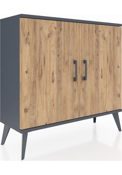 Arges Şifonyer 2 Raflı 2 Kapaklı 88x30x80 Antrasit-çam/aytaşı Çam/aytaşı Arges Şifonyer 2 Raflı 2 Kapaklı 88x30x80 Antrasit-çam/aytaşı Çam/aytaşı
