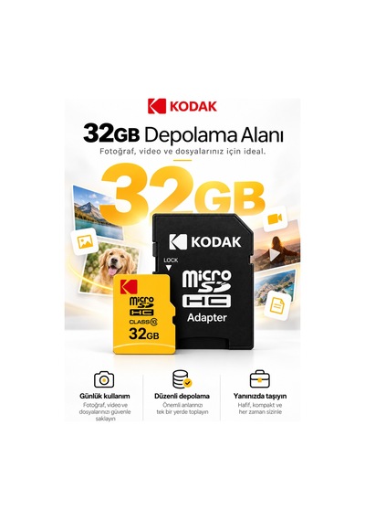 Kodak Class 10 32 Gb Mıcro Sdhc Hafıza Kartı