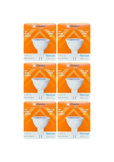 6 Adet 5w 40w Sarı Işık 3000k Mr16 G4 Led Çanak Ampul Diğer