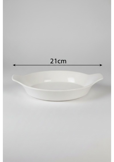 Eg-21cm Ocak Üstü Beyaz Porselen Yumurta Kızartma Tavası Sahan