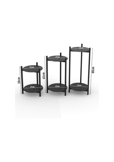 Tr 3 Boy Metal Tepsili Çiçeklik, Çiçek Rafı 1494 Diğer