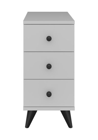 Simple Komodin 3 Çekmeceli 30x44x64 Beyaz Beyaz Simple Komodin 3 Çekmeceli 30x44x64 Beyaz Beyaz