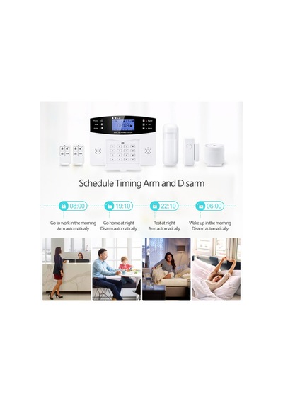 Ev Ve İşyeri İçin Uzaktan Kumandalı Alarm Sistemi Wifi-gsm Hatlı Hareket Sensörlü Şarjlı Alarm Seti