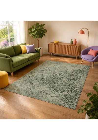 Kartela Halı Vera Halı Kaymaz Taban Makinede Yıkanabilir Halı Adaçayı Yeşili - 160 X 240 Cm