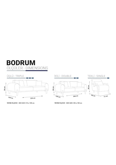 Bodrum Koltuk Takımı 3+3+1