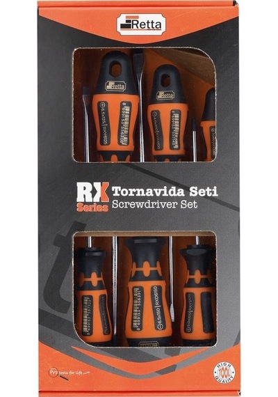 Retta Rx Serisi Tornavida Seti 6 Parça Yıldız / Düz