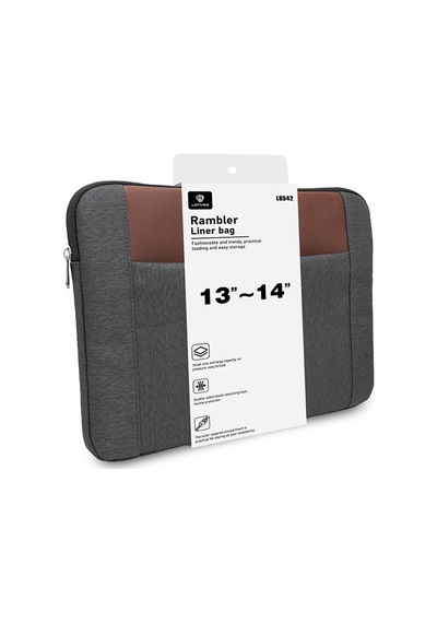 Lenyes Lb542 Rambler Serisi Su Geçirmez Polyester Kumaş 13-14 İnç Laptop Çantası Gri