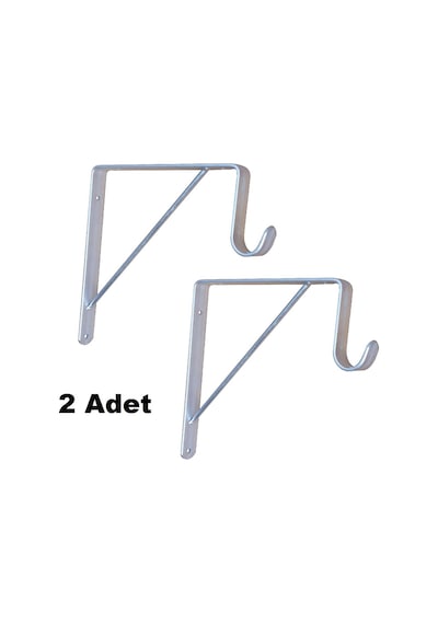 Depolife Raf Duvar Asma Demiri 2 Adet Metal Braket 20X20 Askılıklı
