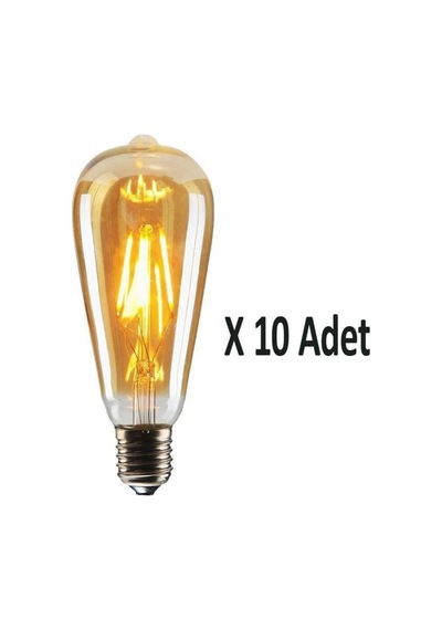 4w Dim Rustik Led Ampul Sarı Işık Armut Edison Ampul 10 Adet Diğer