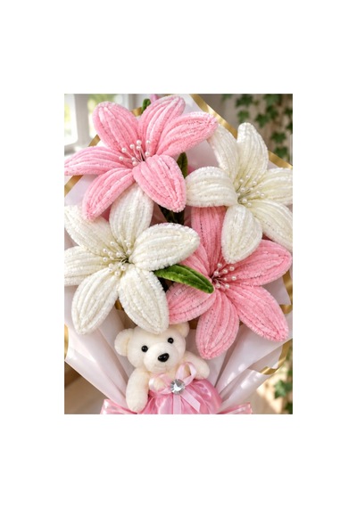 Pembe Beyaz Buket Pembe - 935394071 Pembe