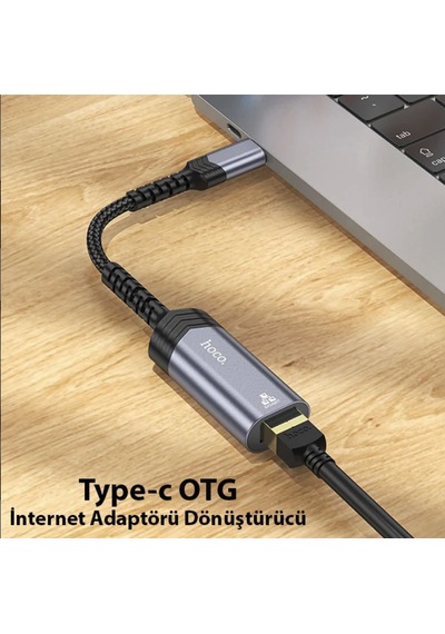 Type-c Ethernet Rj45 Dönüştürücü Çevirici Adaptör 1000 Mps İnternet Bağlantısı Destekli Çevirici
