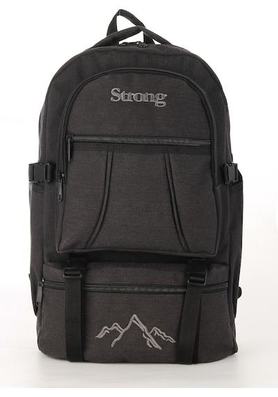 Sr-03 Unisex Kanvas Kumaş Laptop Bölmeli Outdoor Sırt Çantası Dağcı Sırt Çantası Escp01 Siyah