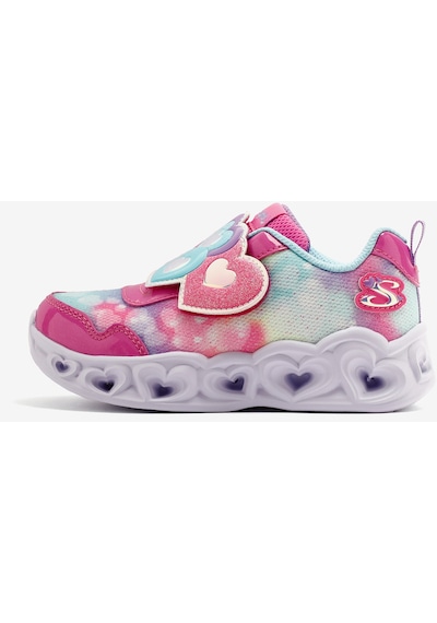 Skechers Heart Lights - Lovin Reflection Küçük Kız Çocuk Pembe Işıklı Spor Ayakkabı 302693n Pktq Pembe