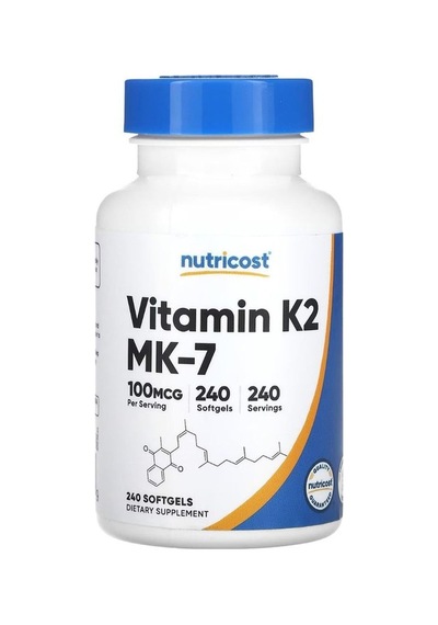 Nutricost Vitamin K2 Mk-7 -100 Mcg 240 Softgels