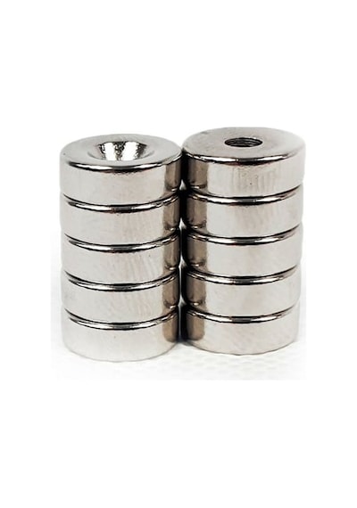 Havşalı 12X8-4X5Mm Havşa Delik Neodyum Miknatis, Adet Seçmeli 10 Adet