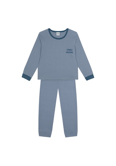 Antebies Organik Mavi Erkek Çocuk Pijama Takımı Renkli
