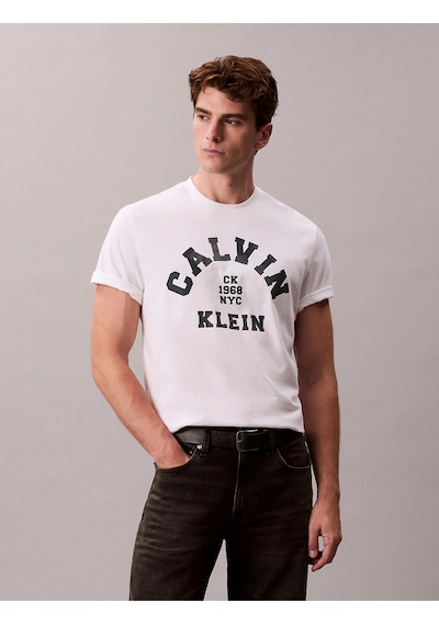 Calvin Klein Erkek T Shirt Lv04re810g Yaa Beyaz Beyaz