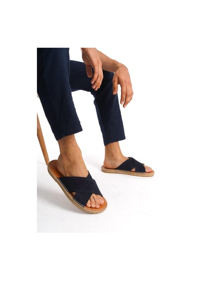 Mubiano Hakiki Deri Summer Erkek Süet Çapraz Bantlı Jüt Taban Lacivert Espadril Terlik -mssr5959-lcv Lacivert Mubiano Hakiki Deri Summer Erkek Süet Çapraz Bantlı Jüt Taban Lacivert Espadril Terlik -mssr5959-lcv Lacivert