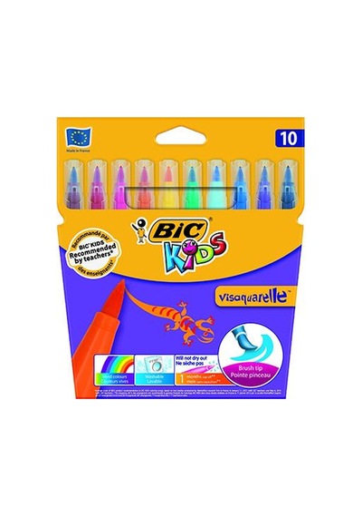 Bic Kids Visa 10 Lu Fırça Uçlu Keçeli Kalem 828964