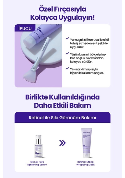 Retinol&kolajen İçeren Kırışıklık Karşıtı Soyulan Maske Realbarrıer Retiniol Lifting Wrapping Mask
