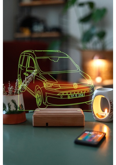 Volkswagen Caddy 16 Renk Kumandalı 3d Gece Lambası