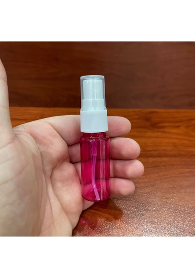 15 Cc Pembe Fısfıs Pet Şişe - Beyaz Spreyli - 15 Ml Pembe Plastik Şişe X 10 Adet