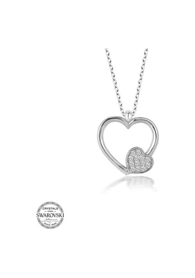 Swarovski Taşlı Gümüş Kalp Kadın Kolye (551181402)