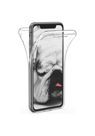 Apple Uyumlu iPhone Xr Çift Taraflı Silikon Kılıf Şeffaf