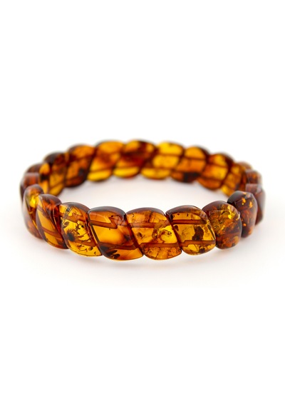 Kehribar Bileklik Fosilli Roleks Özel Tasarım Ambergold Blk23-43 Çok Renkli