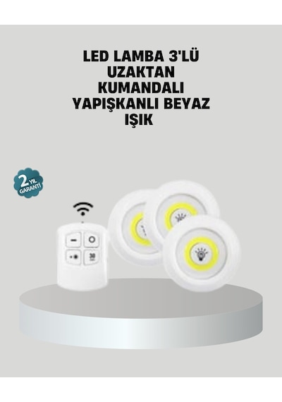 Uzaktan Kumandalı 3 Lü Ayarlanabilir Spot Led Işık Seti Renkli 42243317