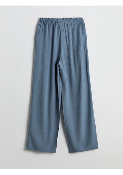 Lcw Modest Mavi Beli Lastikli Dokulu Kadın Pantolon