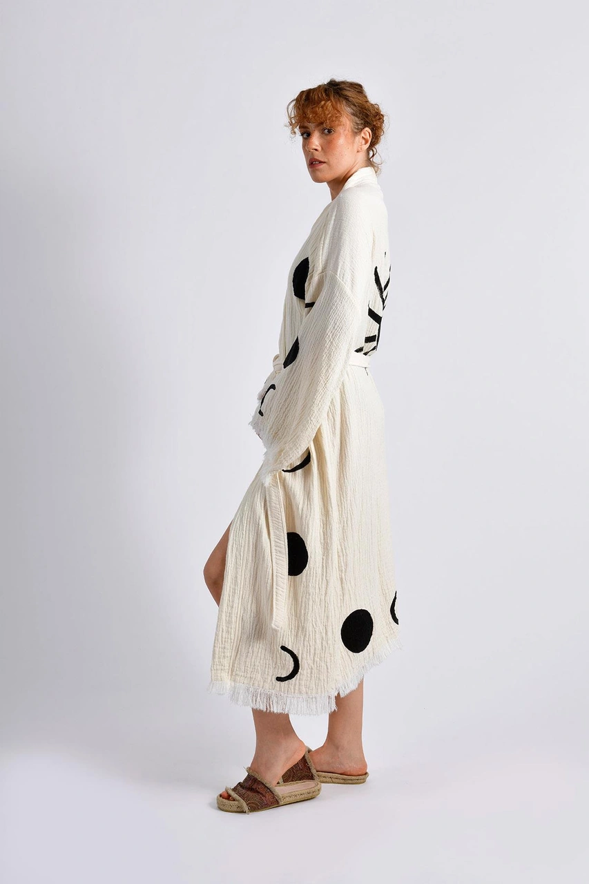 Brandsmithshop Full Moon Whisper Kimono Çok Renkli