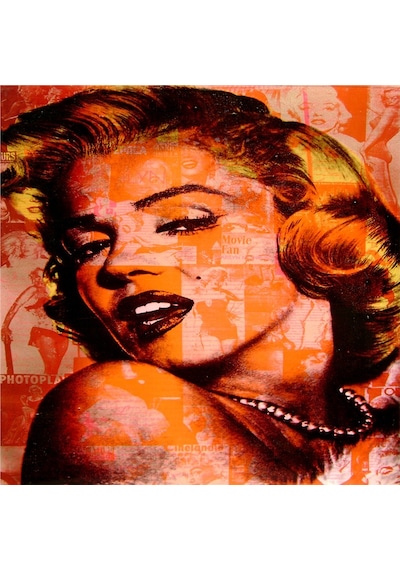 Marilyn Monroe Pop Art Ve Portreleri Doğal Taş Bardak Altlığı 4'lü Set - Natural Stone Coasters - Taş Çok Renkli