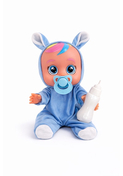 Ağlayan Ve Konuşan Et Bebek 20 Cm Su İçen Bebek Oyuncağı 3+ Yaş Açık Mavi