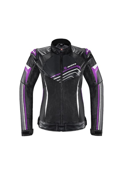 Scoyco Jk153w Motosiklet Montu Kadın 4 Mevsim Oxford 600-d Dayanıklı Kumaş Deri Women Motorcu Mont Purple