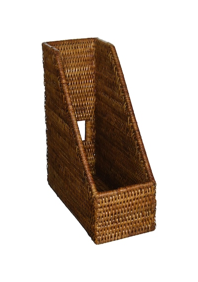 Kouboo La Jolla Rattan Magazine File Basket, Honey/brown P, Honey/brown, 26.67 X 11.43 X 30.48 Cm