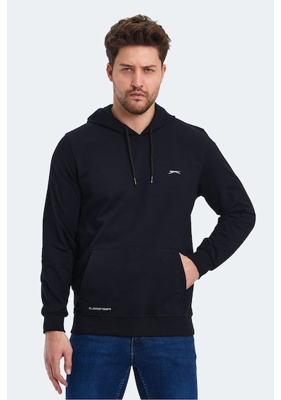 Slazenger Obra In Erkek Kapüşonlu Cepli Lacivert Sweatshirt Lacivert