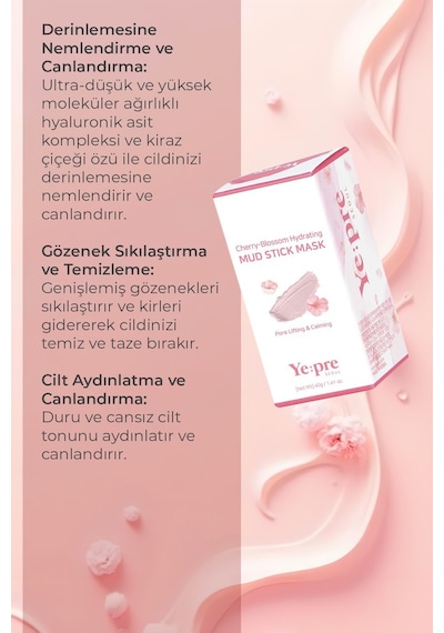 Cherry Blossom Mud Stick Mask Kil Maskesi Kore 40 G