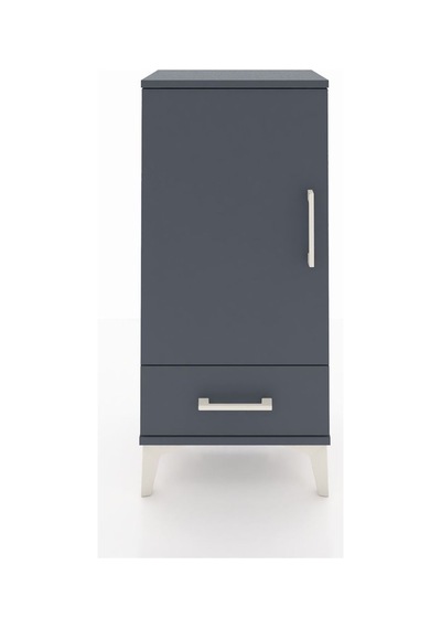 Arges Komodin 3 Raflı Tek Çekmeceli Tek Kapaklı 44x30x96 Antrasit-antrasit Antrasit