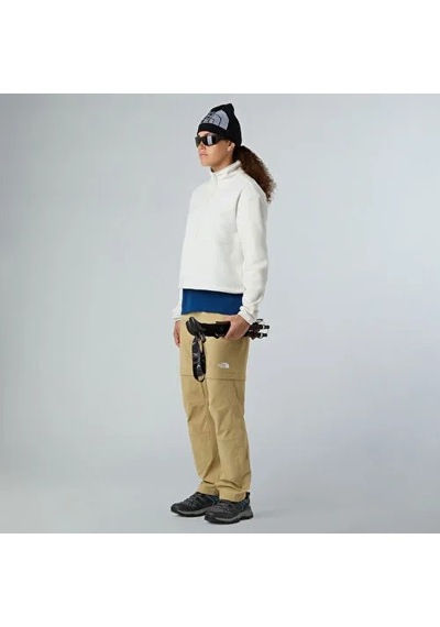 The North Face W Glacier Fleece 1/2 Zıp Kadın Polar Sweatshirt Ekru
