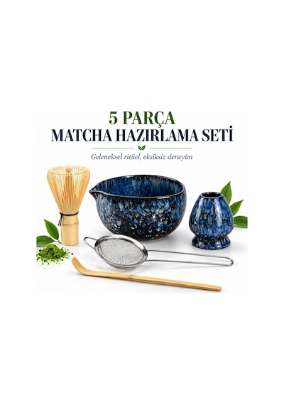 Valkyrie 5 Parça Matcha Seti Chasen Bambu Çırpıcı Chashaku Kaşık Chawan Kase Ve Stand M663