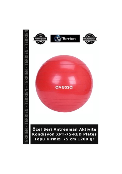 Özel Seri Antrenman Aktivite Kondisyon Xpt-75-red Plates Topu Kırmızı 75 Cm 1200 Gr
