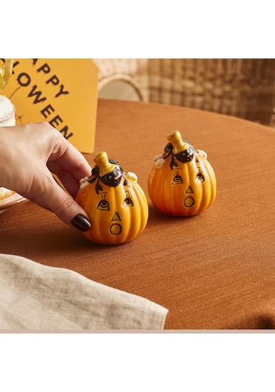 Karaca Halloween Tuzluk Ve Biberlik Turuncu