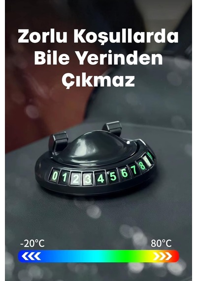 2 İn 1 Araç Park Telefon Numaratörü + Telefon Tutucu Parkmatik Araç Park Telefon Numarası Aparatı 2 Mixed