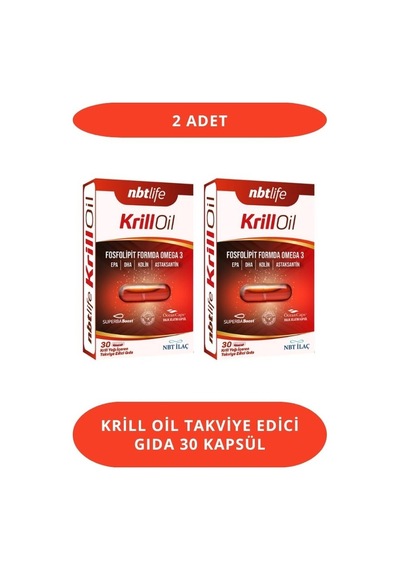 Krill Oil Takviye Edici Gıda 30 Kapsül 2 Adet