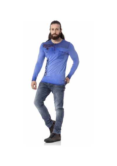 CD811 Fitilli Mavi Erkek Jeans Pantolon Mavi