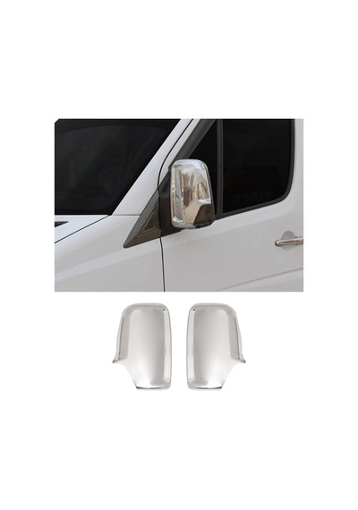 Volkswagen Crafter Uyumlu 2006-2017 Krom Ayna Kapağı 2 Parça Paslanmaz  Çelik