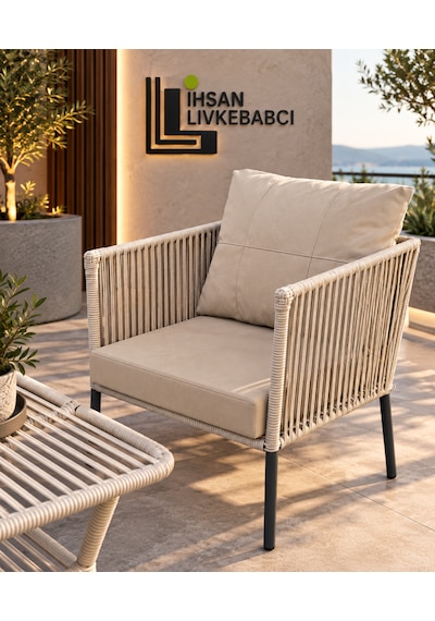 Rattan Bahçe Ve Balkon Takımı İklim Soft Model 2+1+1 Kahverengi